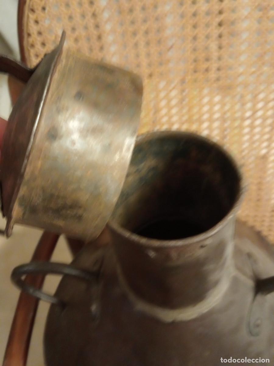 Antig&uuml;edades: ANTIGUO CANTARO SEGURAMENTE DE ZINC - Foto 5
