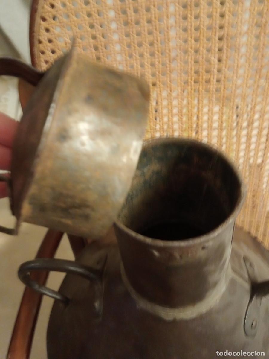 Antig&uuml;edades: ANTIGUO CANTARO SEGURAMENTE DE ZINC - Foto 6