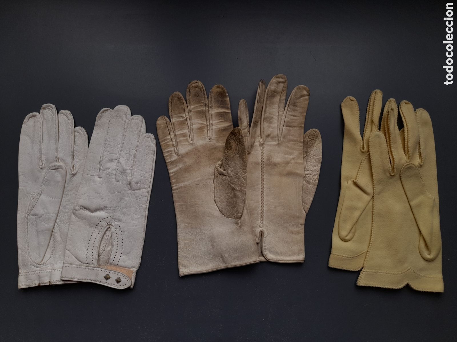 Antig&uuml;edades: Guantes, 3 parejas - Foto 1