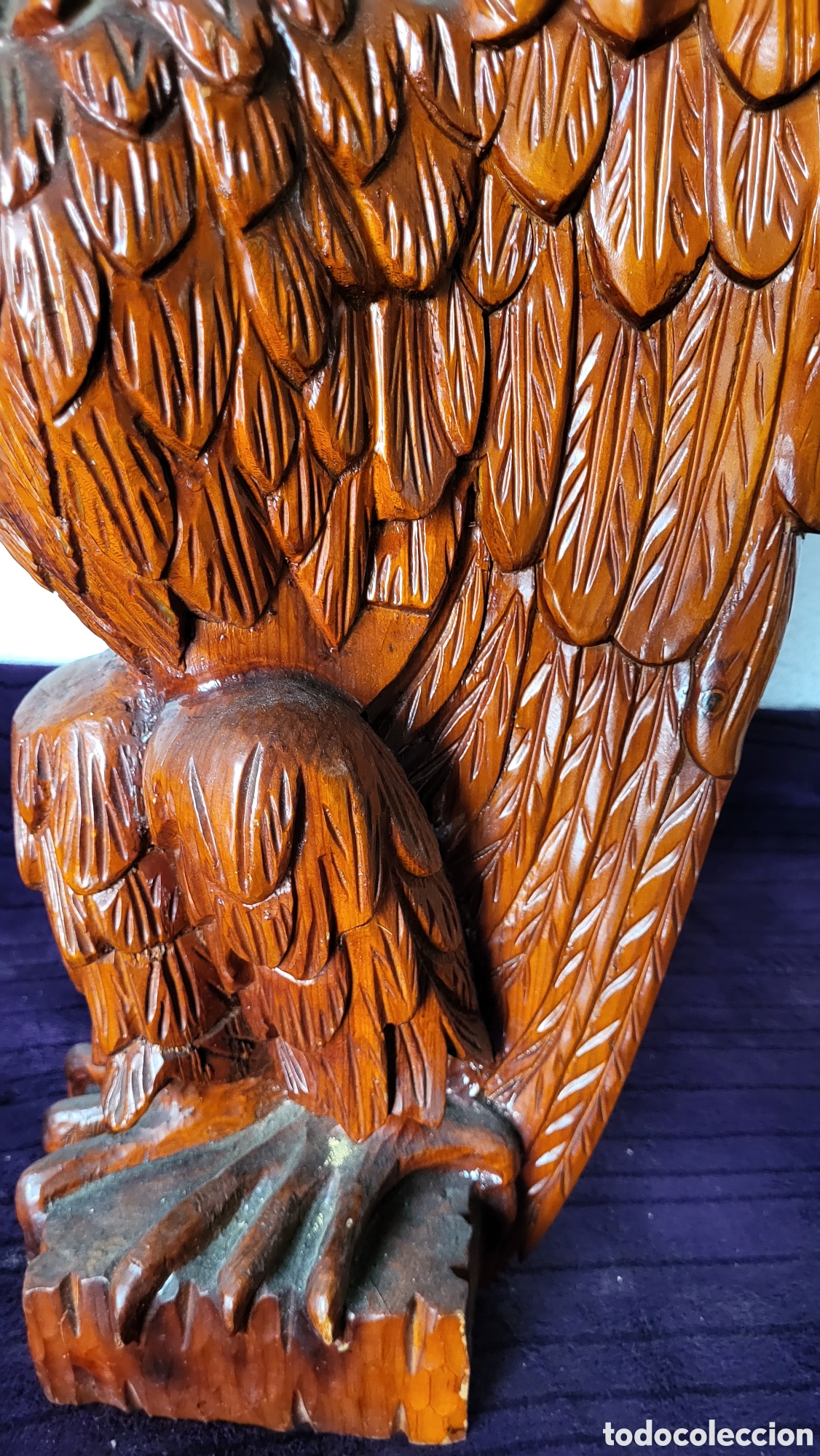 Antig&uuml;edades: Antigua &Aacute;guila madera - Foto 2