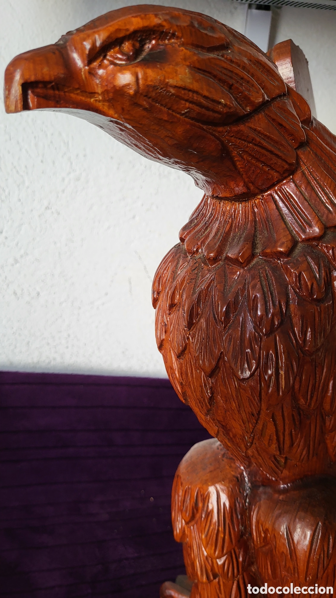 Antig&uuml;edades: Antigua &Aacute;guila madera - Foto 4