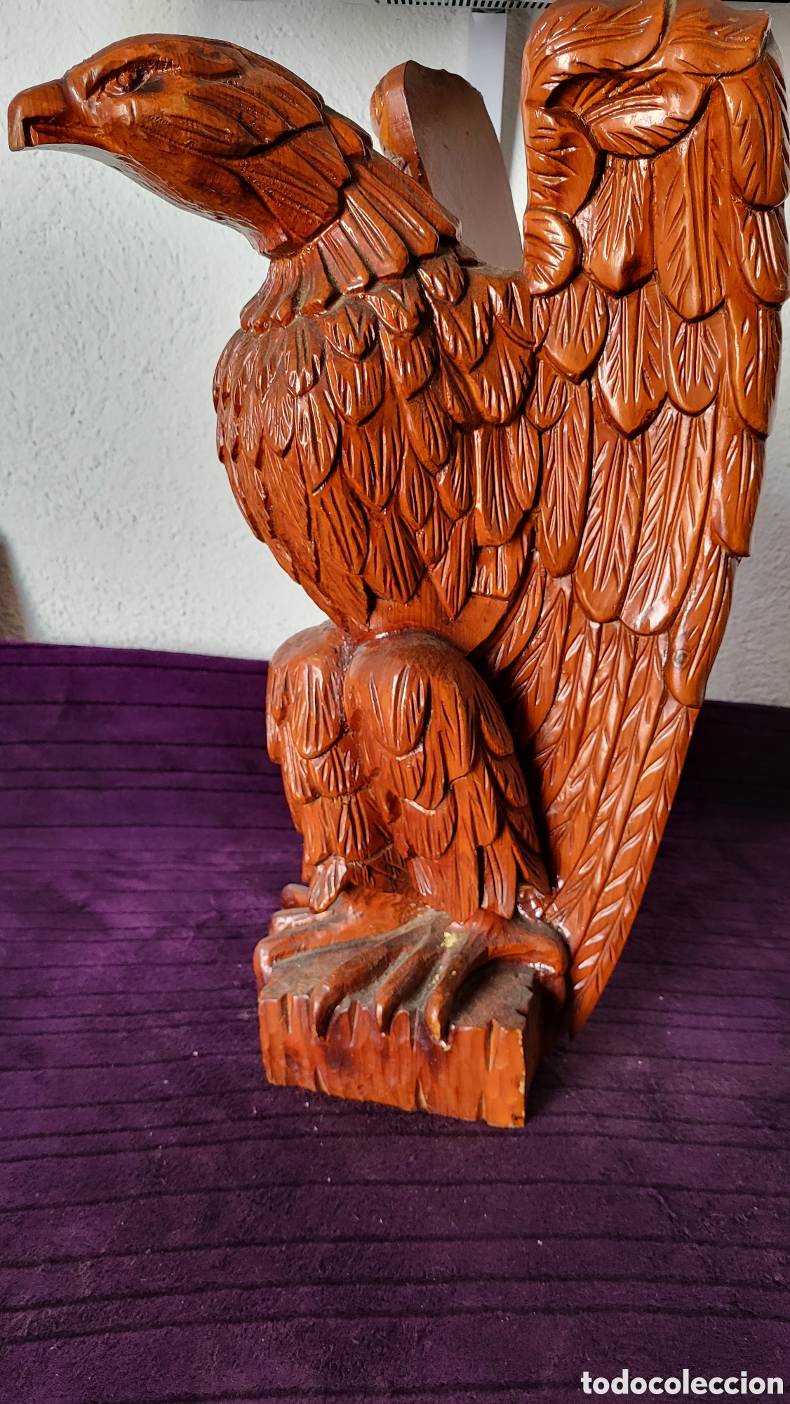 Antig&uuml;edades: Antigua &Aacute;guila madera - Foto 1