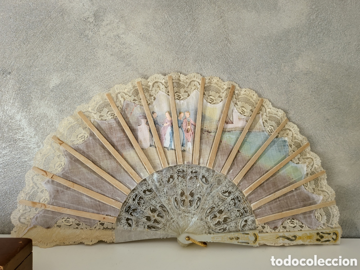 Antig&uuml;edades: ANTIGUO ABANICO CON CAJA DE MADERA - Foto 6
