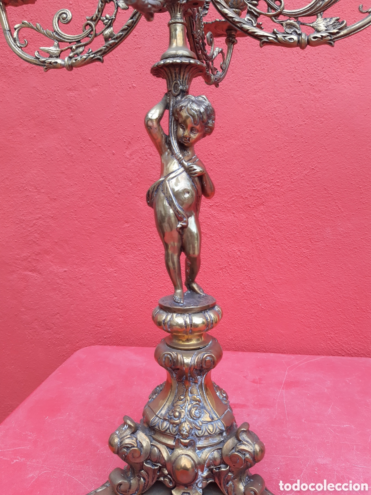 Antig&uuml;edades: CANDELABROS DE BRONCE GRANDES - Foto 2