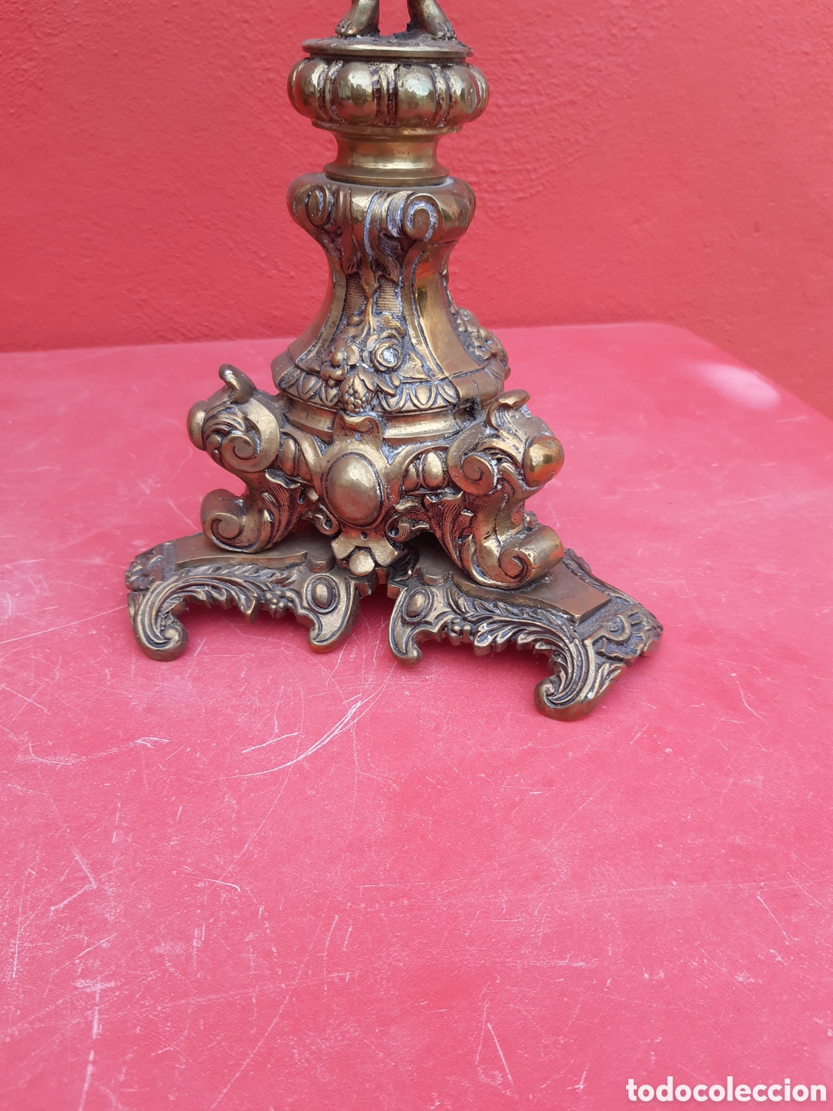 Antig&uuml;edades: CANDELABROS DE BRONCE GRANDES - Foto 7