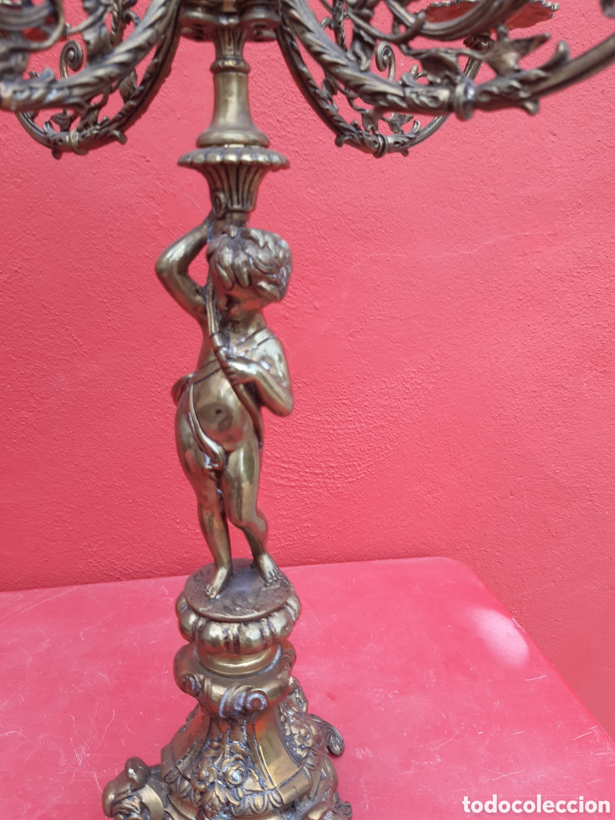 Antig&uuml;edades: CANDELABROS DE BRONCE GRANDES - Foto 8