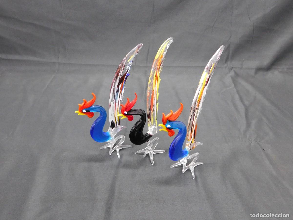 Antig&uuml;edades: Aves cristal murano - Foto 2