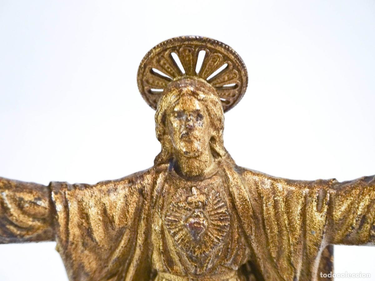 Antig&uuml;edades: Figura del Sagrado Coraz&oacute;n de Jes&uacute;s - Foto 2