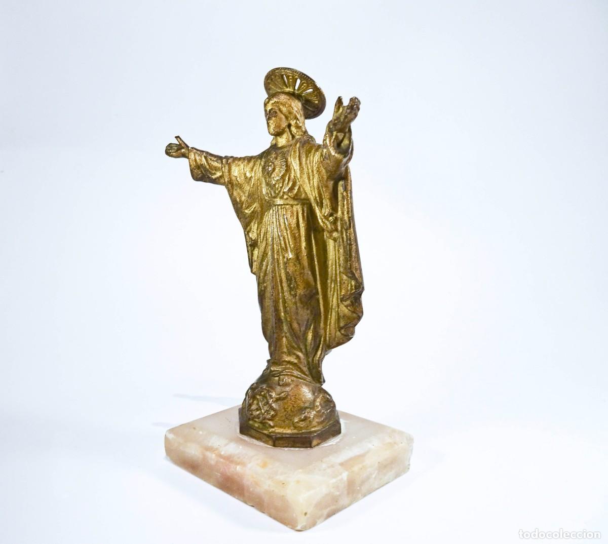 Antig&uuml;edades: Figura del Sagrado Coraz&oacute;n de Jes&uacute;s - Foto 4