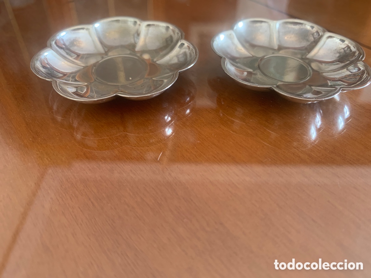 Antig&uuml;edades: Dos platitos de alpaca marca alpadur - Foto 4