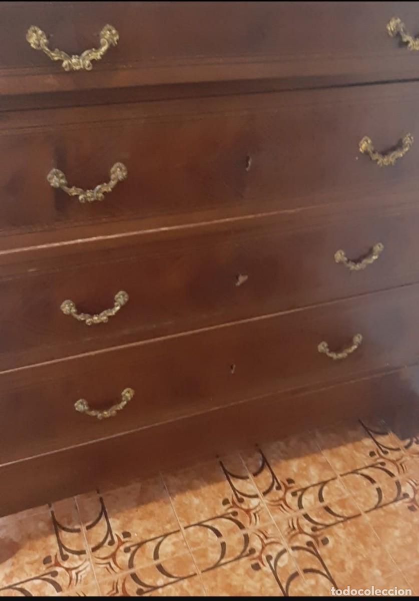 Antig&uuml;edades: Comoda madera antigua con marmol - Foto 1