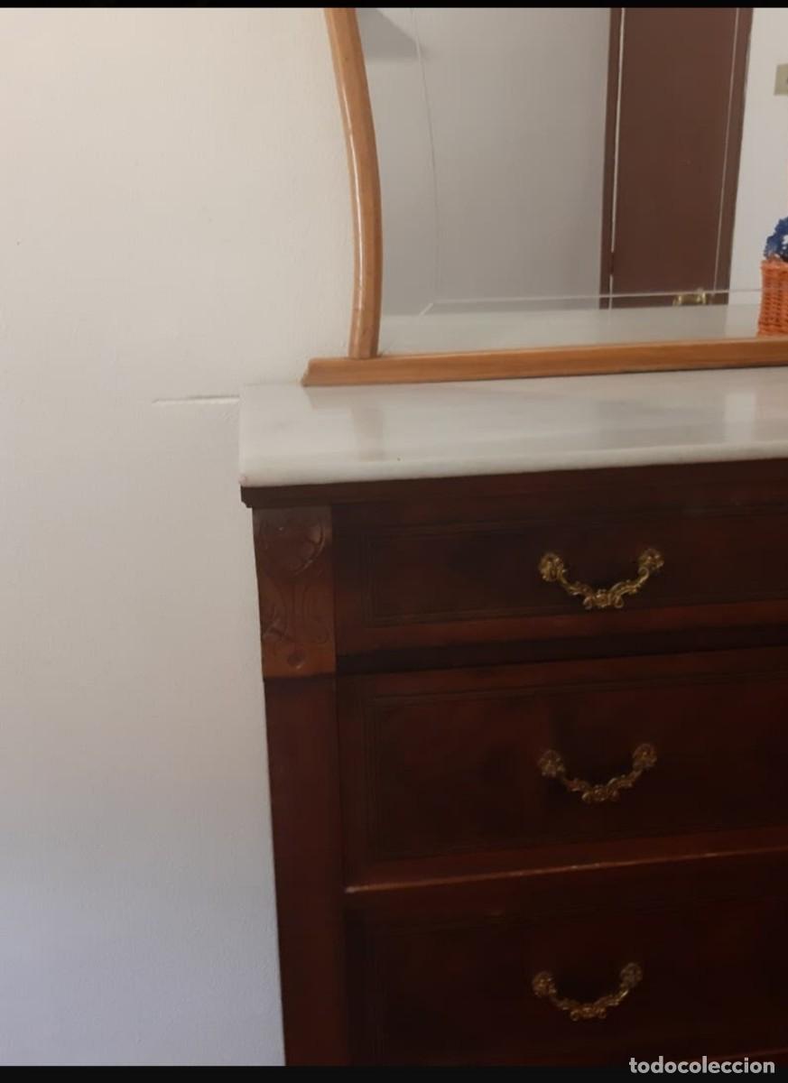 Antig&uuml;edades: Comoda madera antigua con marmol - Foto 3