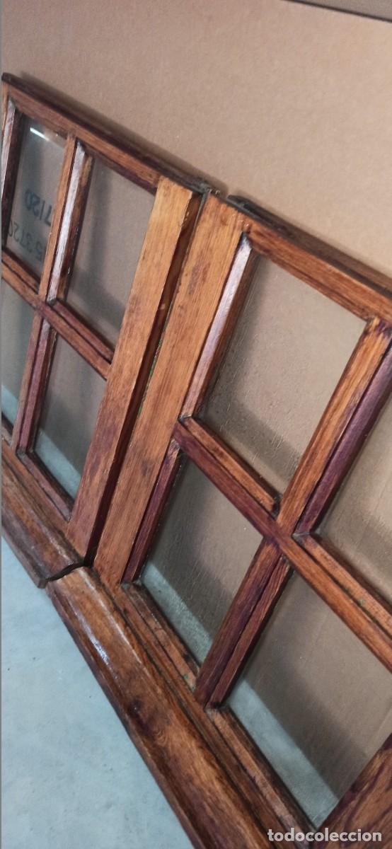 Antig&uuml;edades: HOJAS VENTANAS MADERA ACRISTALADAS. - Foto 2