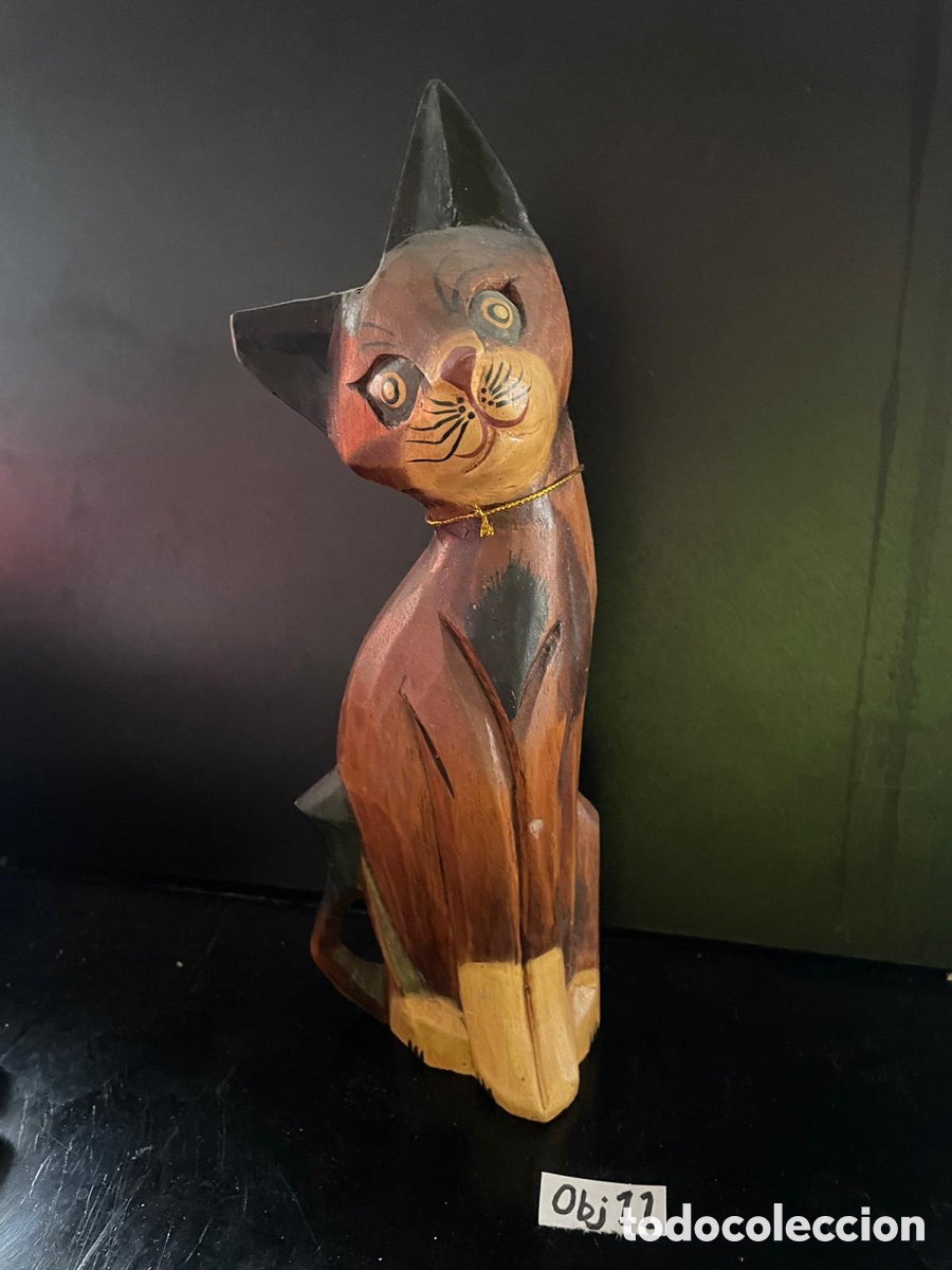 Antig&uuml;edades: Gato madera - Foto 1