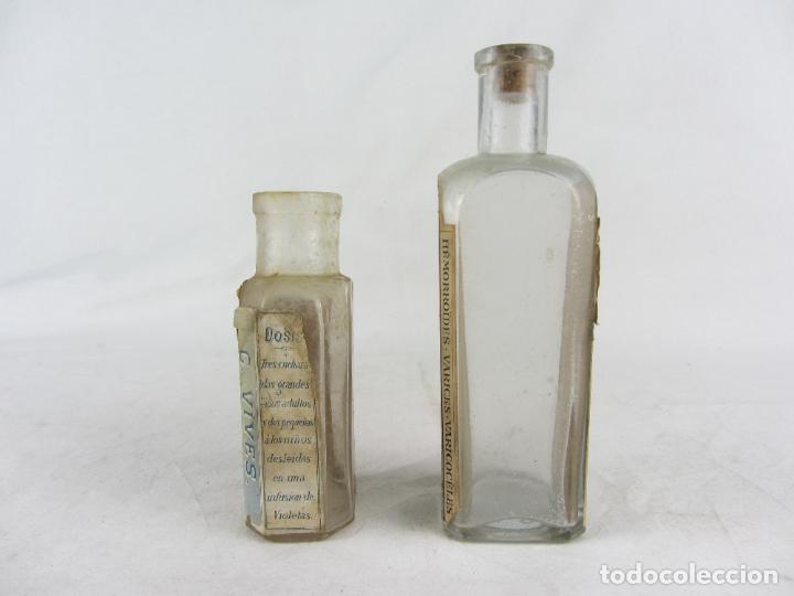 Antig&uuml;edades: Dos frascos de jarabe antiguos - Foto 2