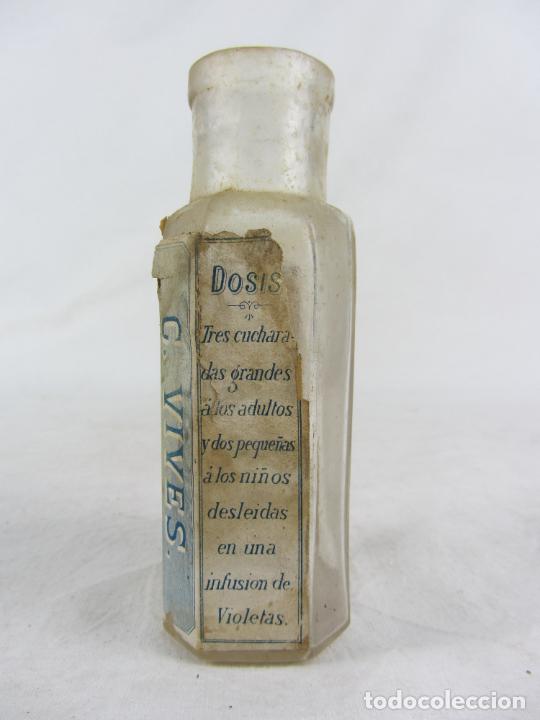 Antig&uuml;edades: Dos frascos de jarabe antiguos - Foto 7