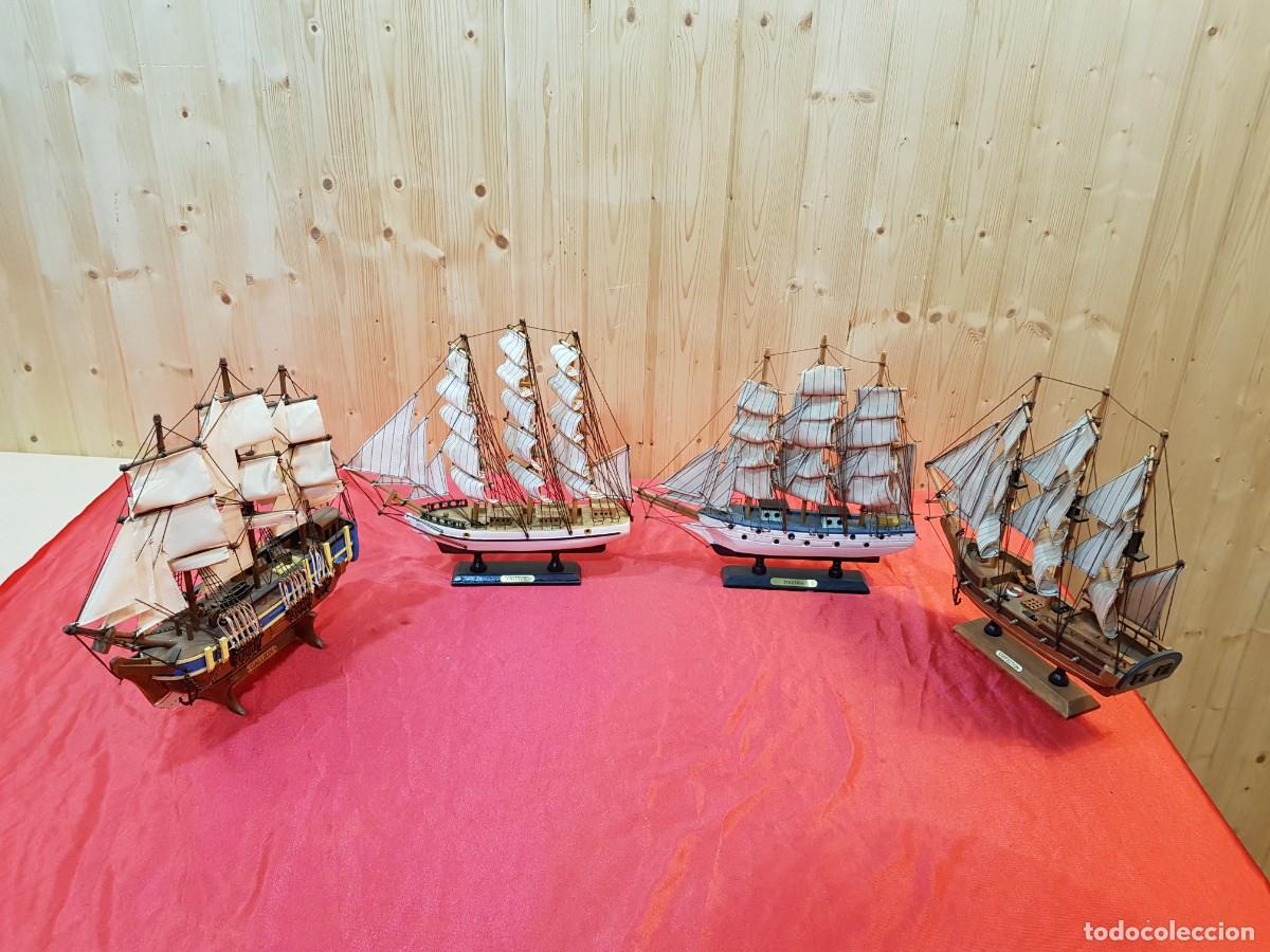 Antig&uuml;edades: LOTE BARCOS GALEON MADERA DECORACION - Foto 2