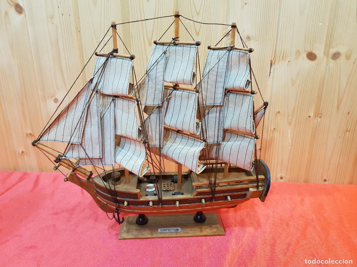 Antig&uuml;edades: LOTE BARCOS GALEON MADERA DECORACION - Foto 3