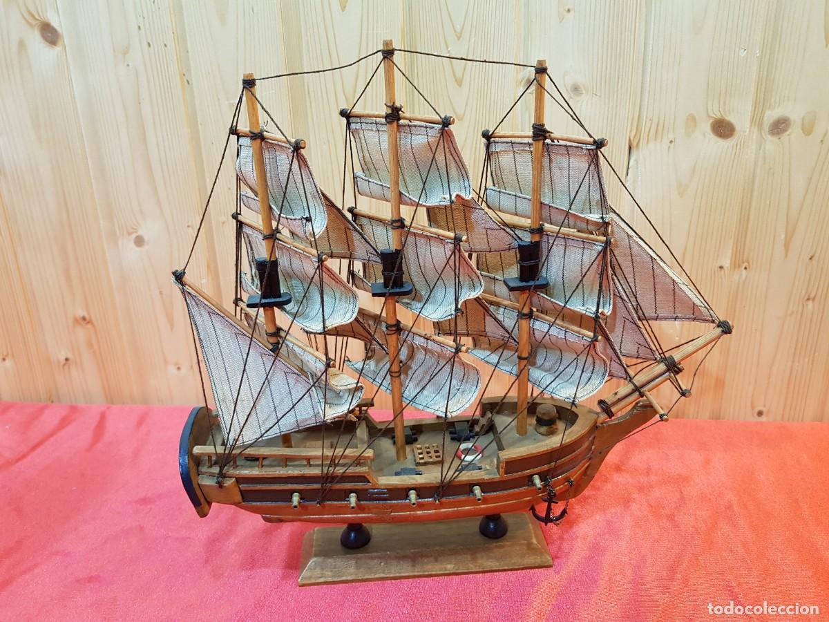 Antig&uuml;edades: LOTE BARCOS GALEON MADERA DECORACION - Foto 7