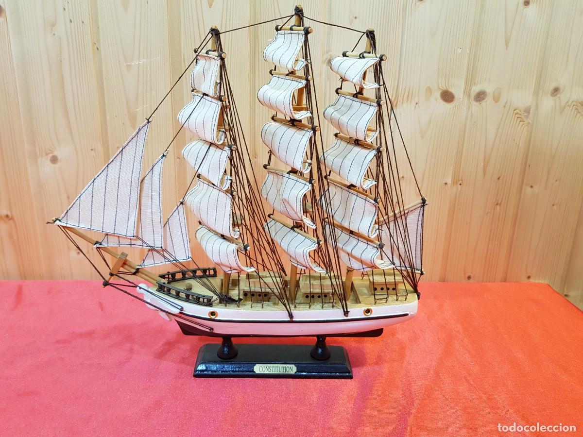 Antig&uuml;edades: LOTE BARCOS GALEON MADERA DECORACION - Foto 9