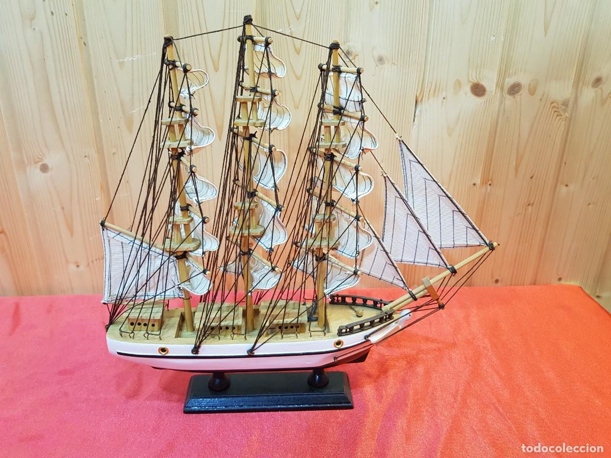 Antig&uuml;edades: LOTE BARCOS GALEON MADERA DECORACION - Foto 11