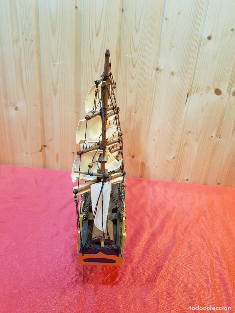 Antig&uuml;edades: LOTE BARCOS GALEON MADERA DECORACION - Foto 13
