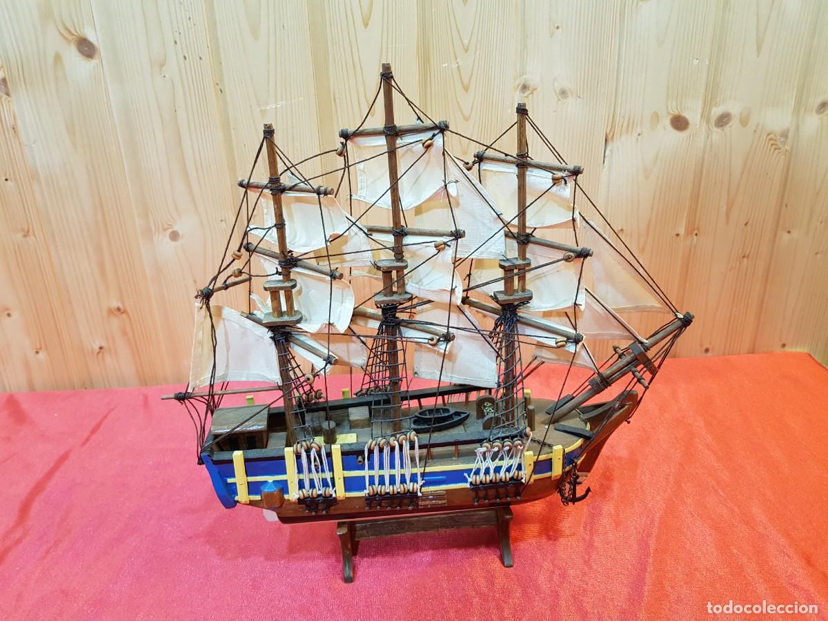 Antig&uuml;edades: LOTE BARCOS GALEON MADERA DECORACION - Foto 14