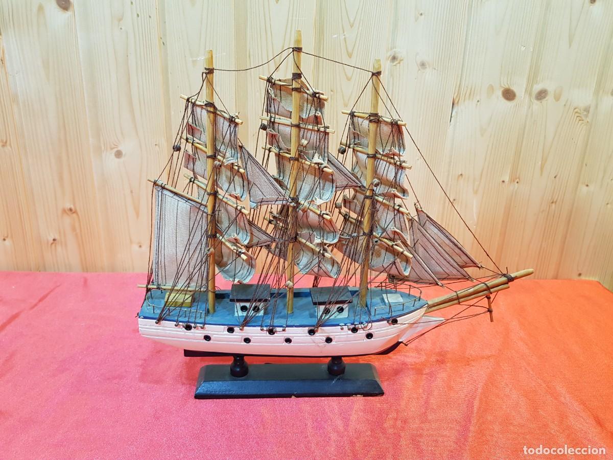 Antig&uuml;edades: LOTE BARCOS GALEON MADERA DECORACION - Foto 15