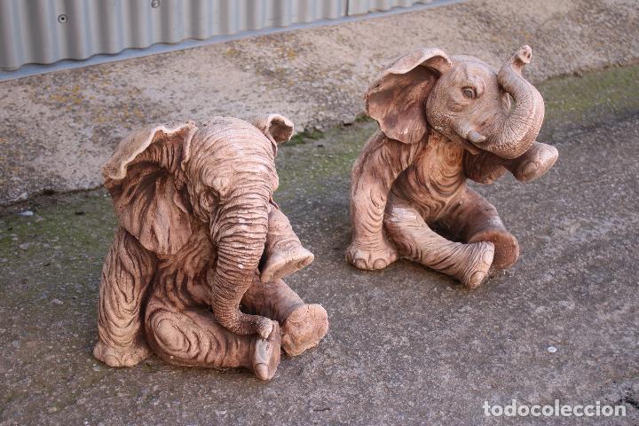 Antig&uuml;edades: elefantes jardin de piedra artificial