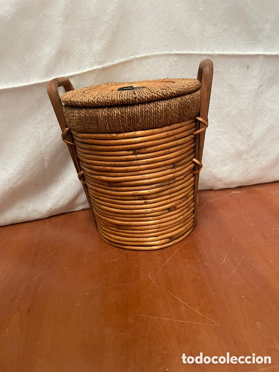 Antig&uuml;edades: Cesta mimbre vintage - Foto 4