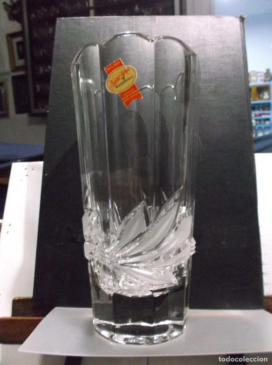 Antig&uuml;edades: JARRON DE CRISTAL CON FILIGRANAS DE RAMITOS. - Foto 1