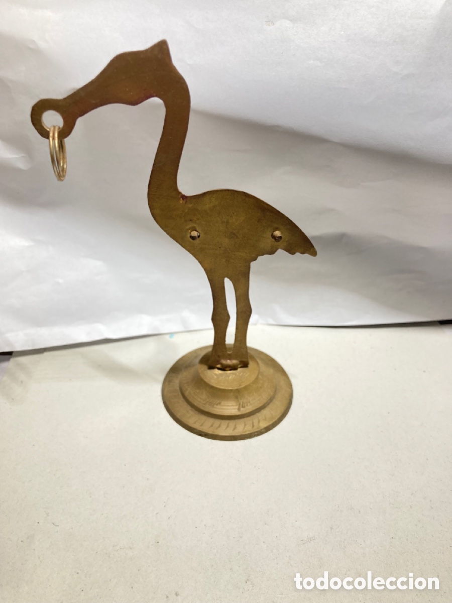 Antig&uuml;edades: Guarda llaves bronce de sobremesa medida 15x9cm