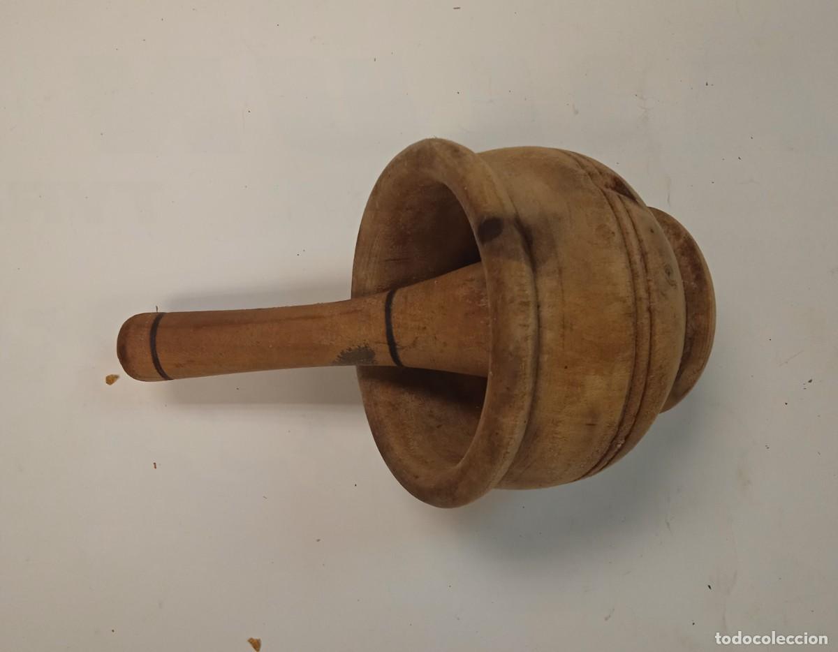 Antig&uuml;edades: MORTERO DE MADERA - Foto 3