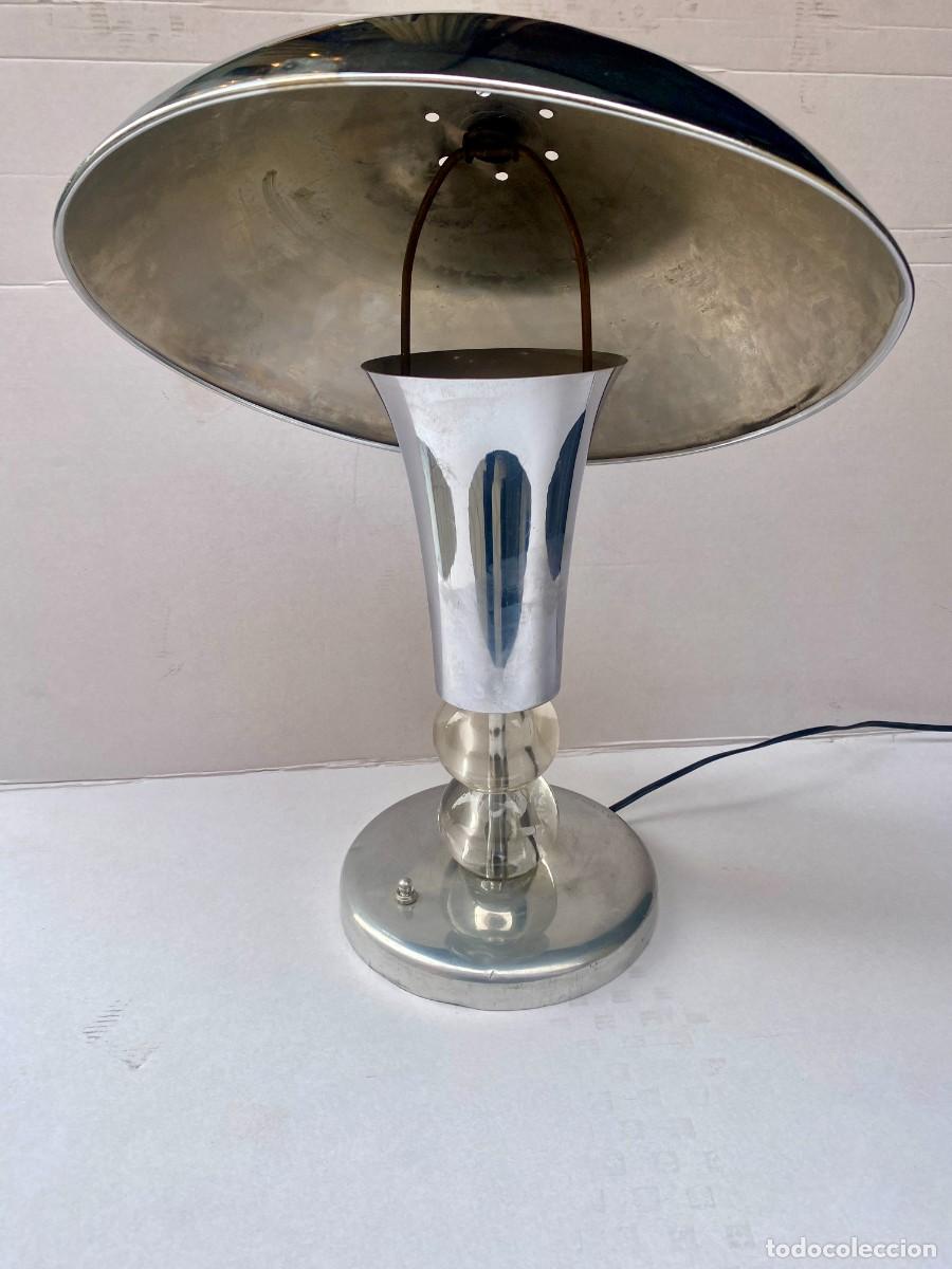 Antig&uuml;edades: LAMPARA DE MESA ATRIBUIDA A JACQUES ADNET ,1930 - Foto 6
