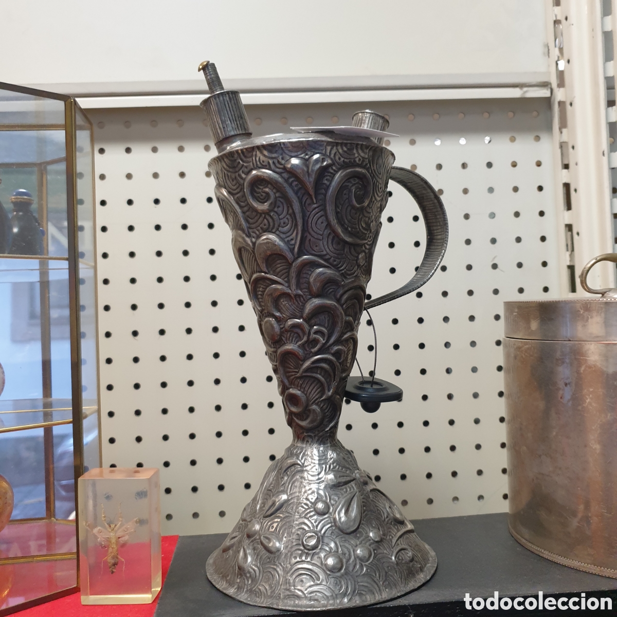 Antig&uuml;edades: Antigua jarra esta&ntilde;o - Foto 1