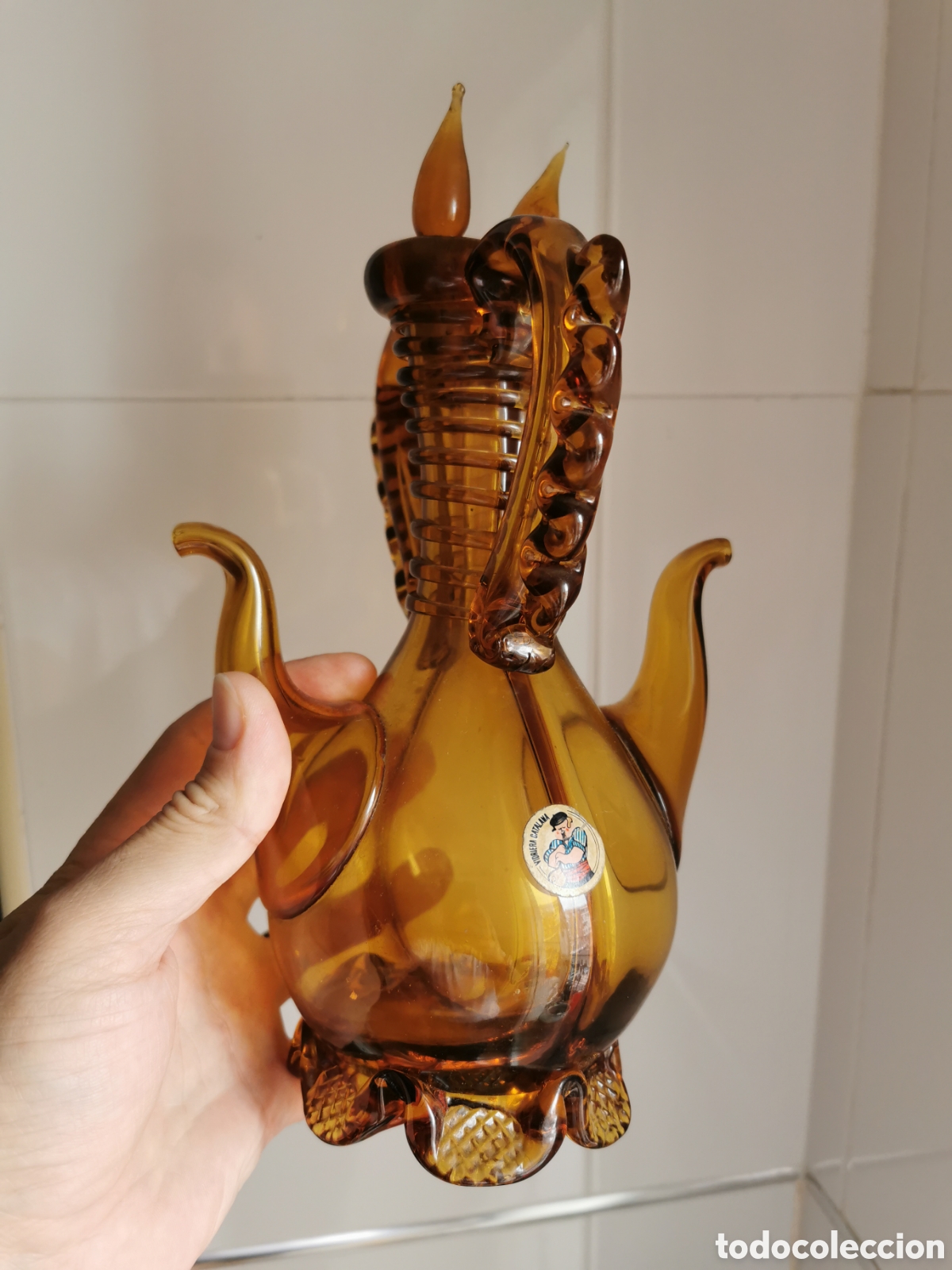 Antig&uuml;edades: Vidriera Catalana Matrimonio Aceite y Vinagre