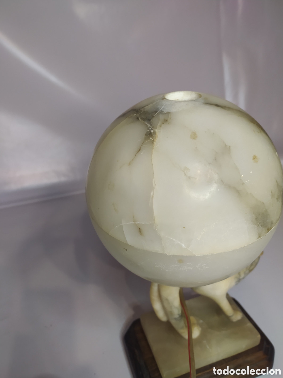 Antig&uuml;edades: L&aacute;mpara alabastro art deco - Foto 11