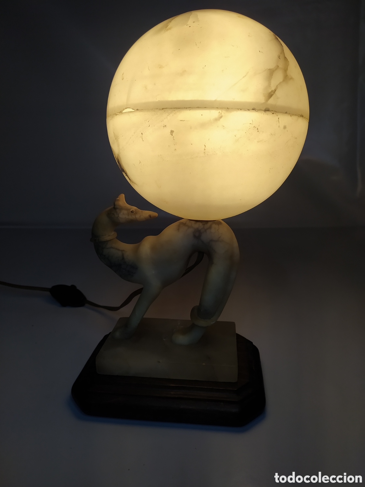 Antig&uuml;edades: L&aacute;mpara alabastro art deco - Foto 24