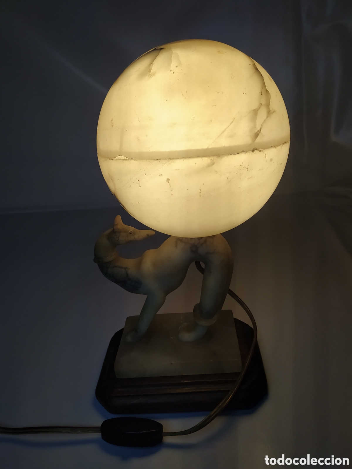 Antig&uuml;edades: L&aacute;mpara alabastro art deco - Foto 28