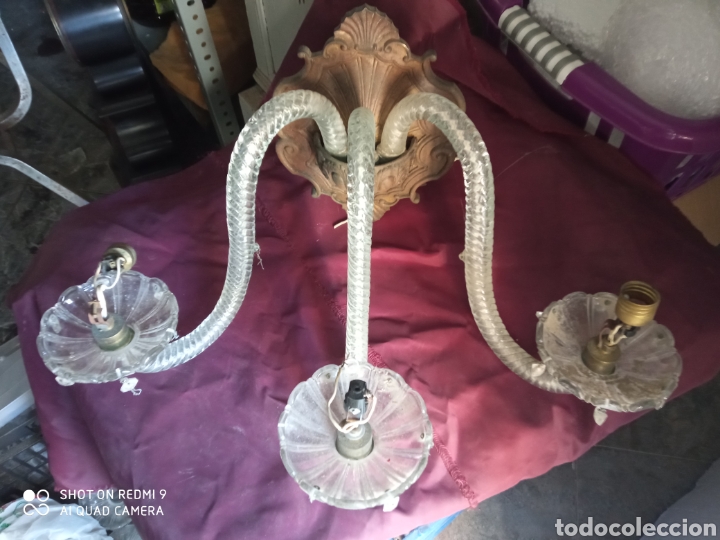 Antiguidades: Pareja de apliques de gran tama&ntilde;o