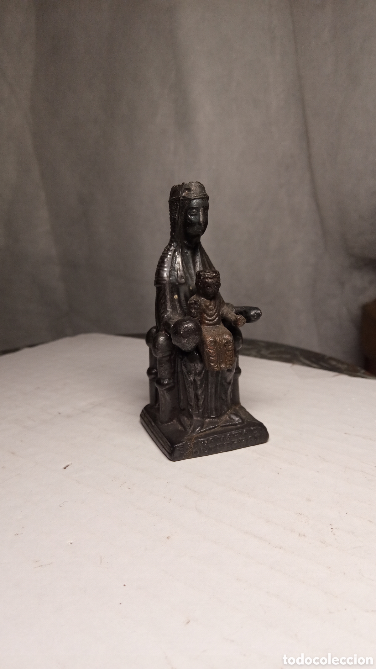 Antig&uuml;edades: BRONCE - figura Virgen de Montserrat (Moreneta) - Foto 4