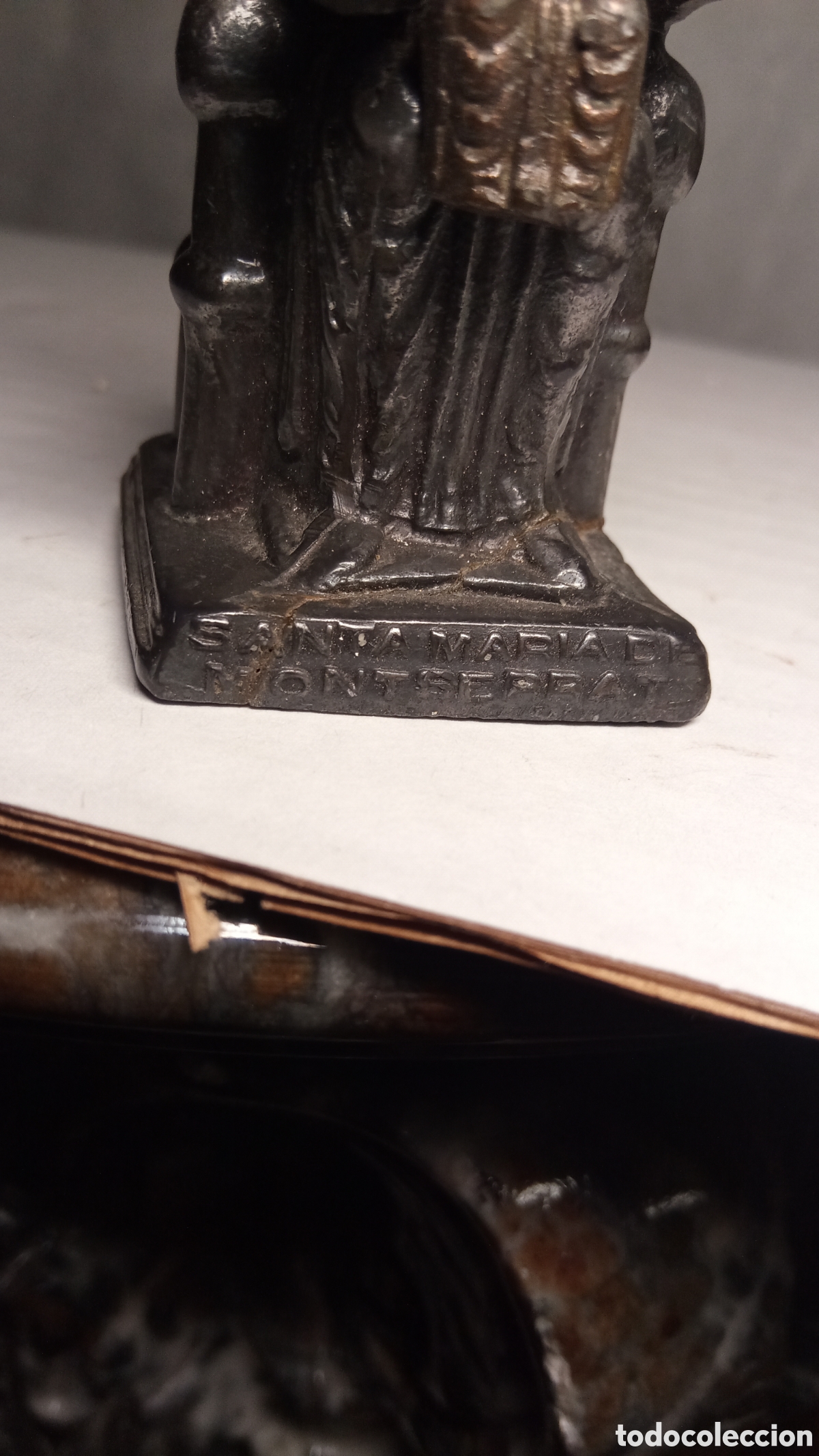 Antig&uuml;edades: BRONCE - figura Virgen de Montserrat (Moreneta) - Foto 5