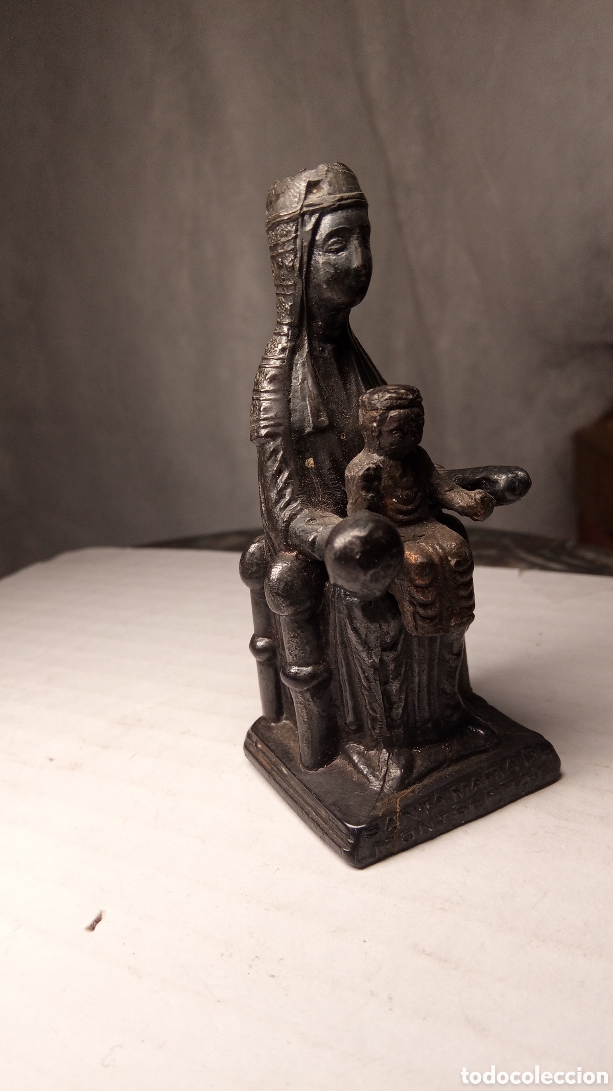 Antig&uuml;edades: BRONCE - figura Virgen de Montserrat (Moreneta) - Foto 6