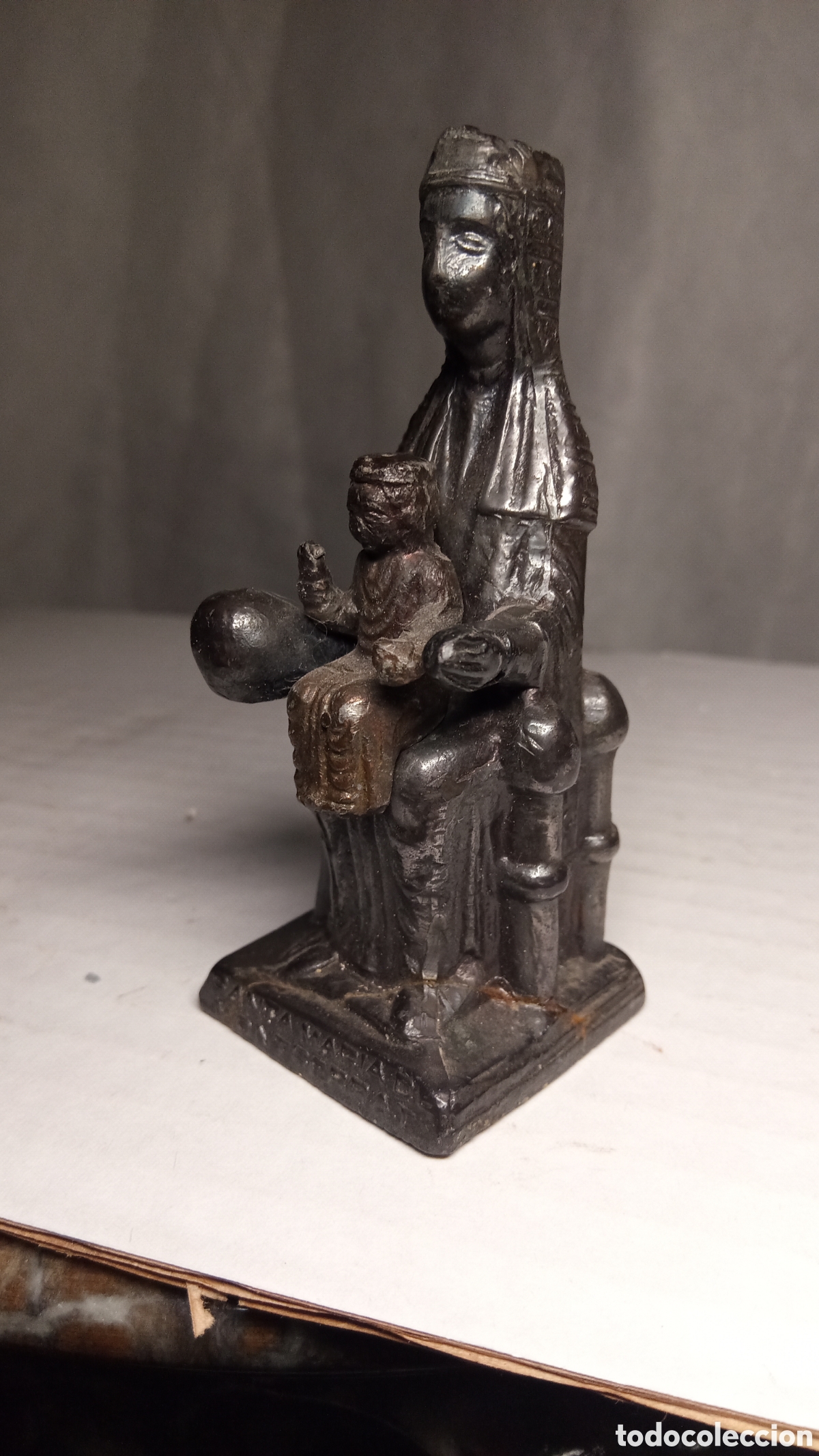 Antig&uuml;edades: BRONCE - figura Virgen de Montserrat (Moreneta) - Foto 7