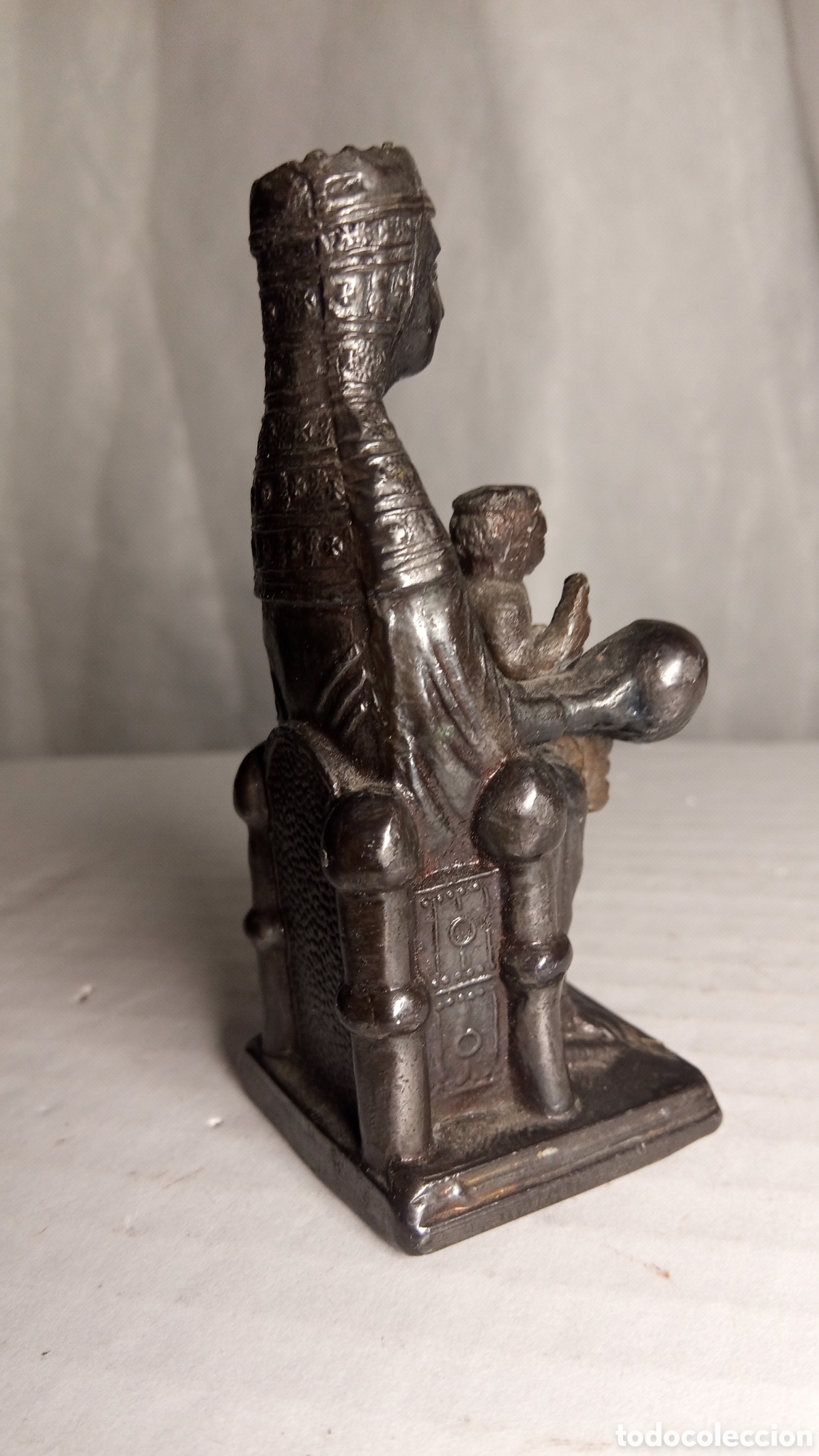 Antig&uuml;edades: BRONCE - figura Virgen de Montserrat (Moreneta) - Foto 11