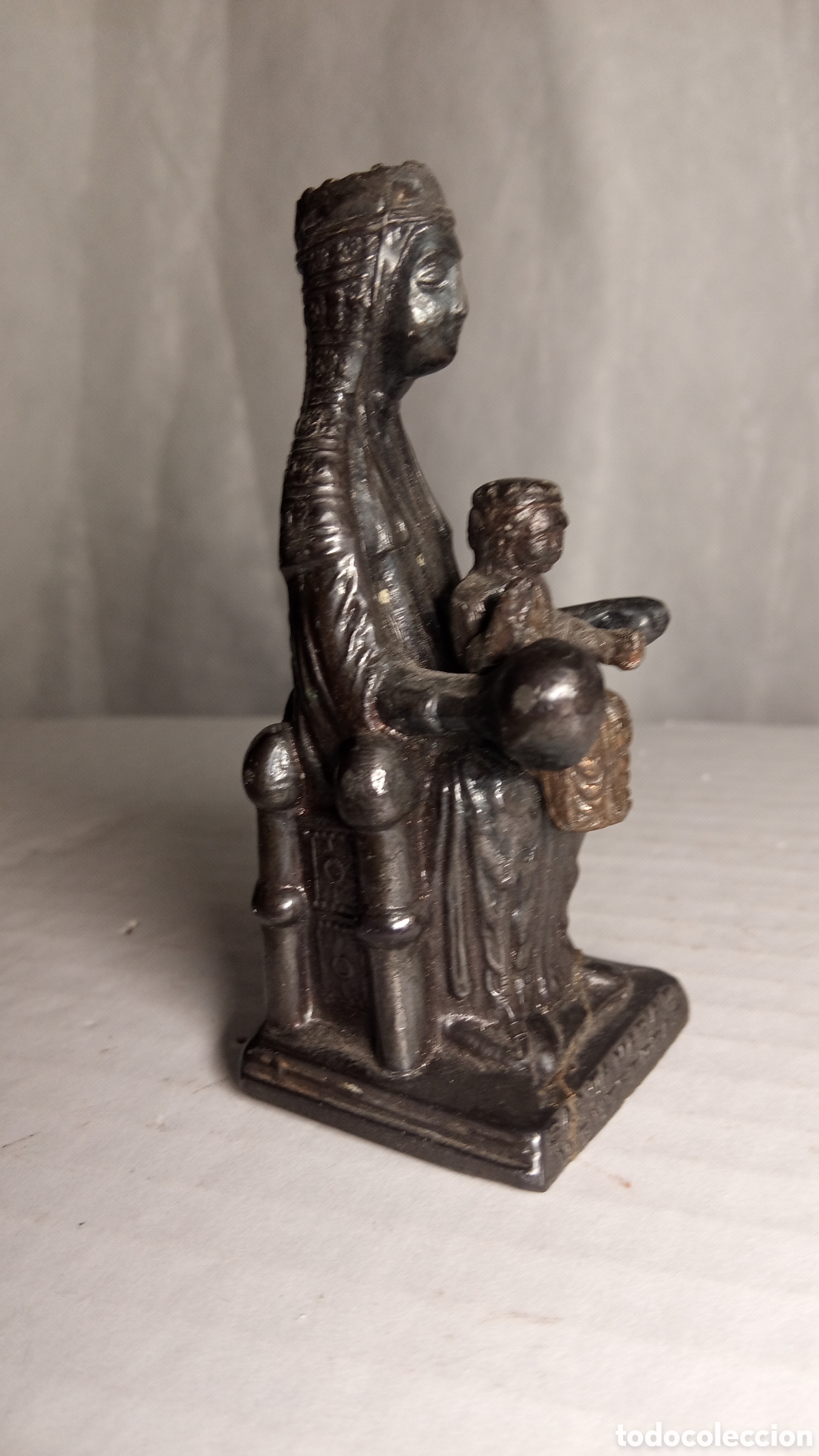 Antig&uuml;edades: BRONCE - figura Virgen de Montserrat (Moreneta) - Foto 13