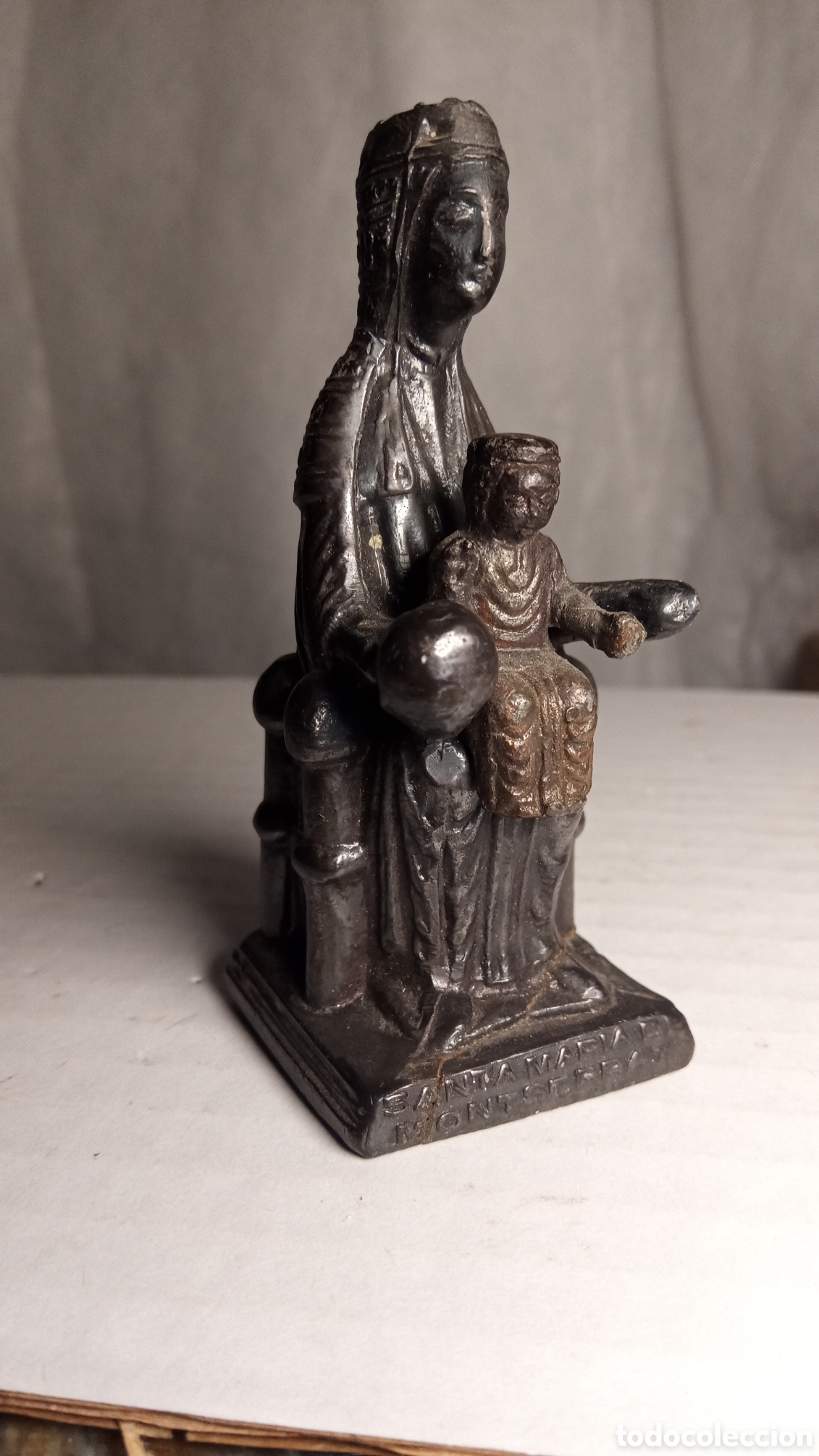 Antig&uuml;edades: BRONCE - figura Virgen de Montserrat (Moreneta) - Foto 19