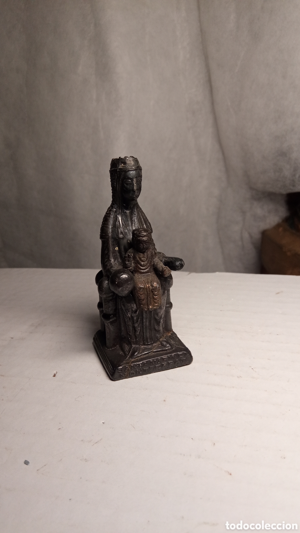 Antig&uuml;edades: BRONCE - figura Virgen de Montserrat (Moreneta) - Foto 21