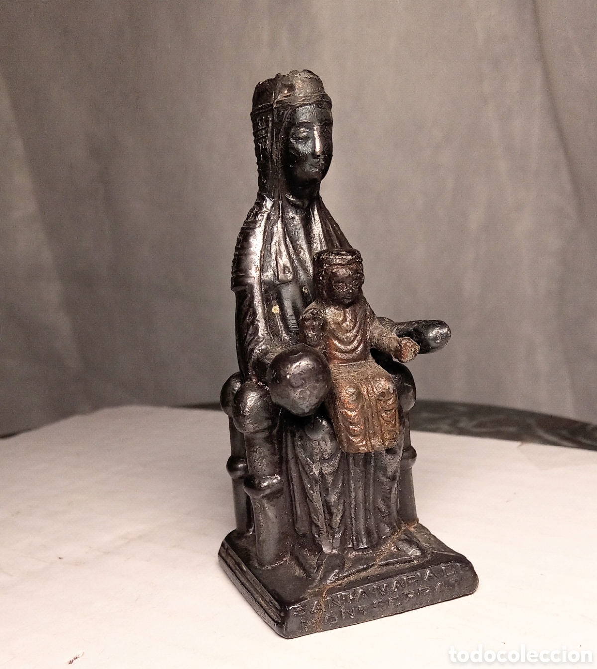 Antig&uuml;edades: BRONCE - figura Virgen de Montserrat (Moreneta) - Foto 1