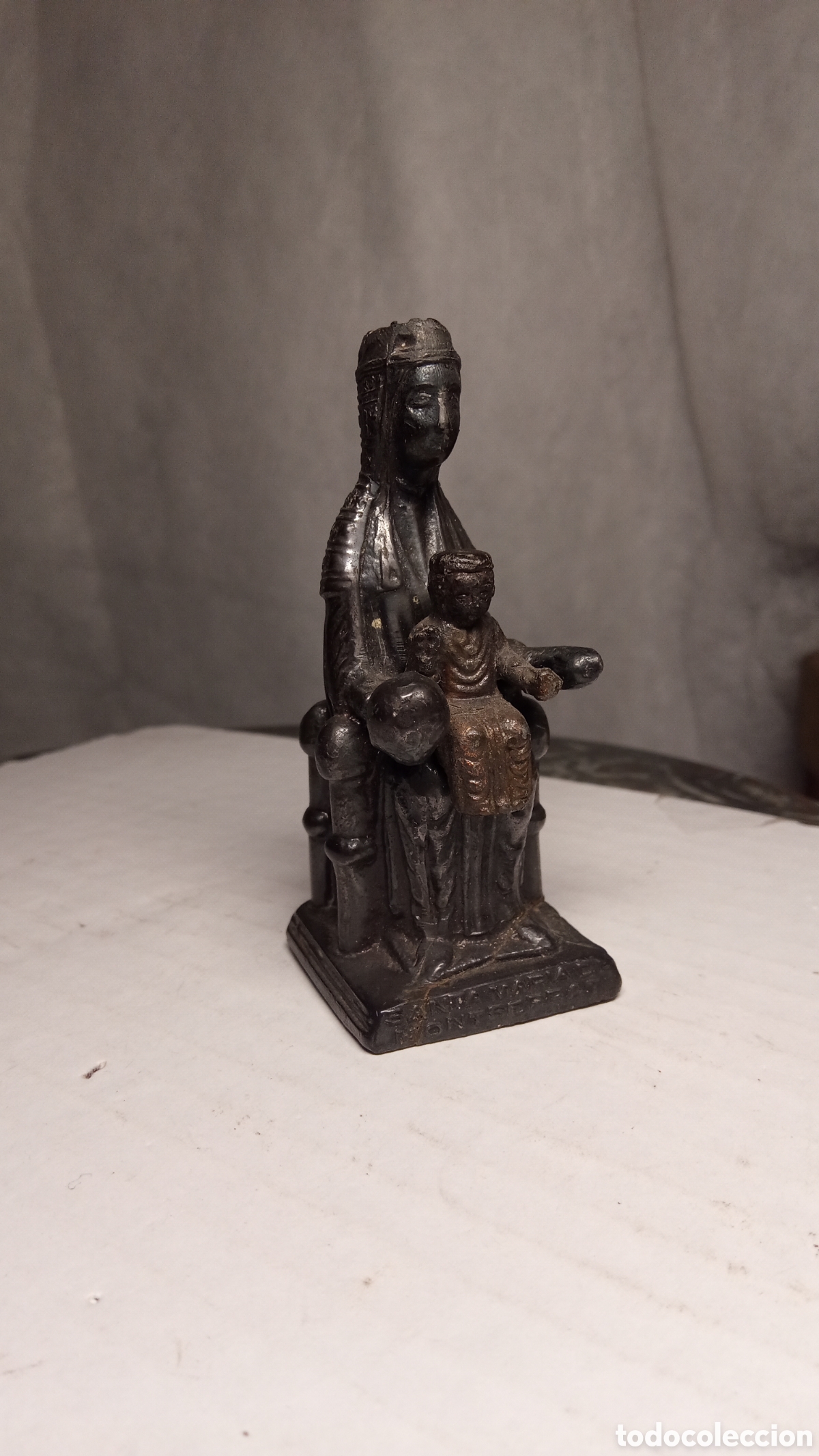 Antig&uuml;edades: BRONCE - figura Virgen de Montserrat (Moreneta) - Foto 2